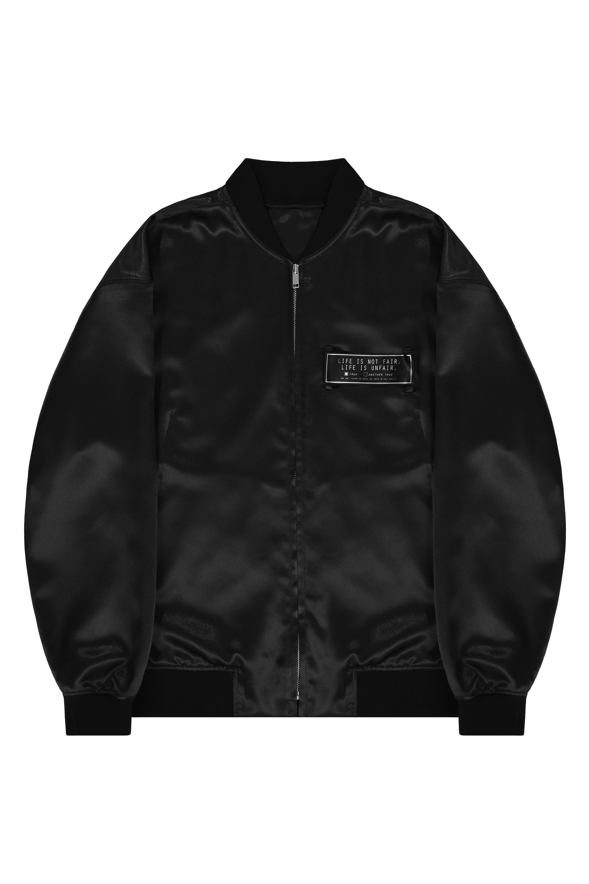 "LIFE IS NOT FAIR" ZIP BLOUSON