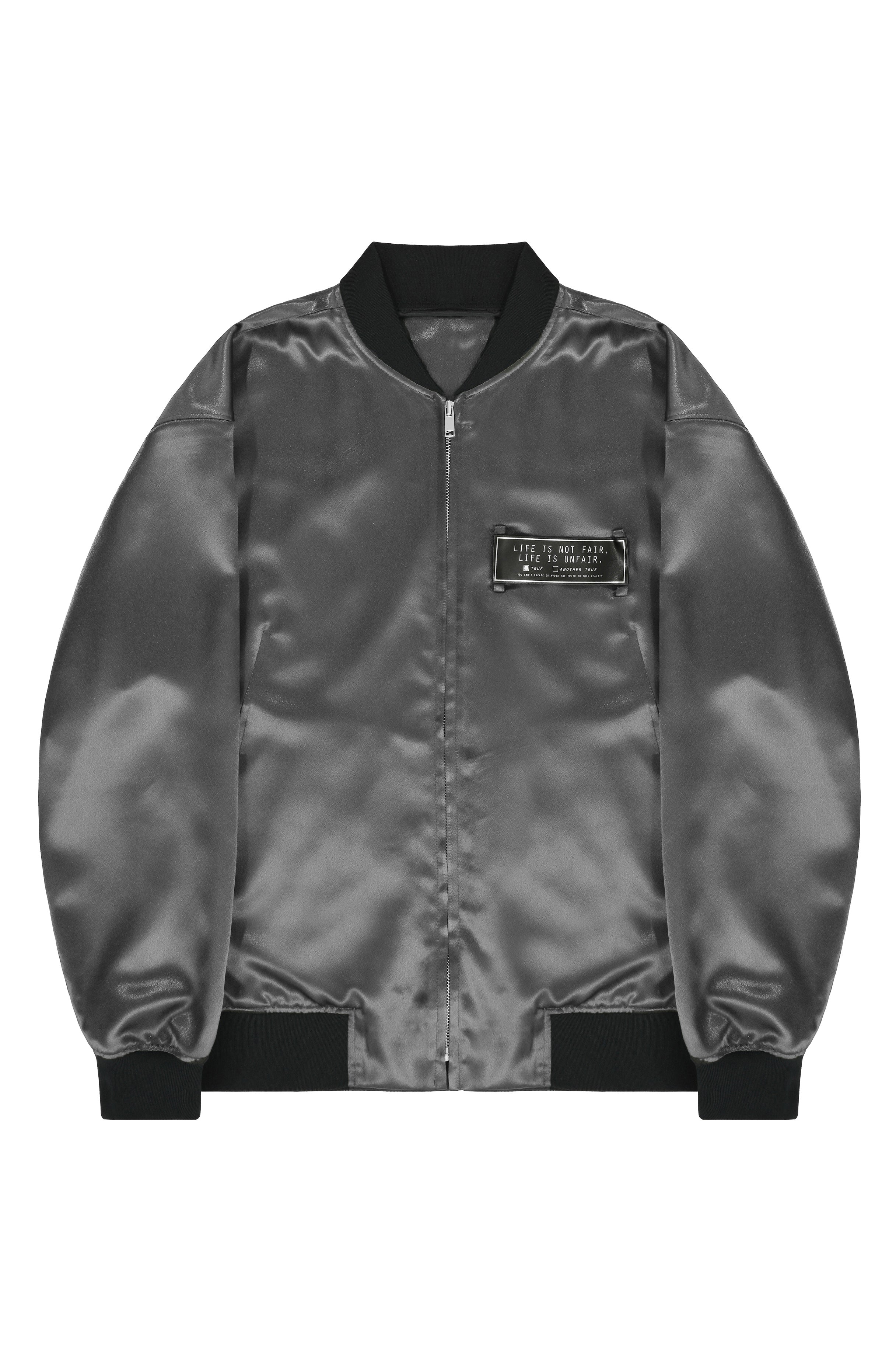 "LIFE IS NOT FAIR" ZIP BLOUSON