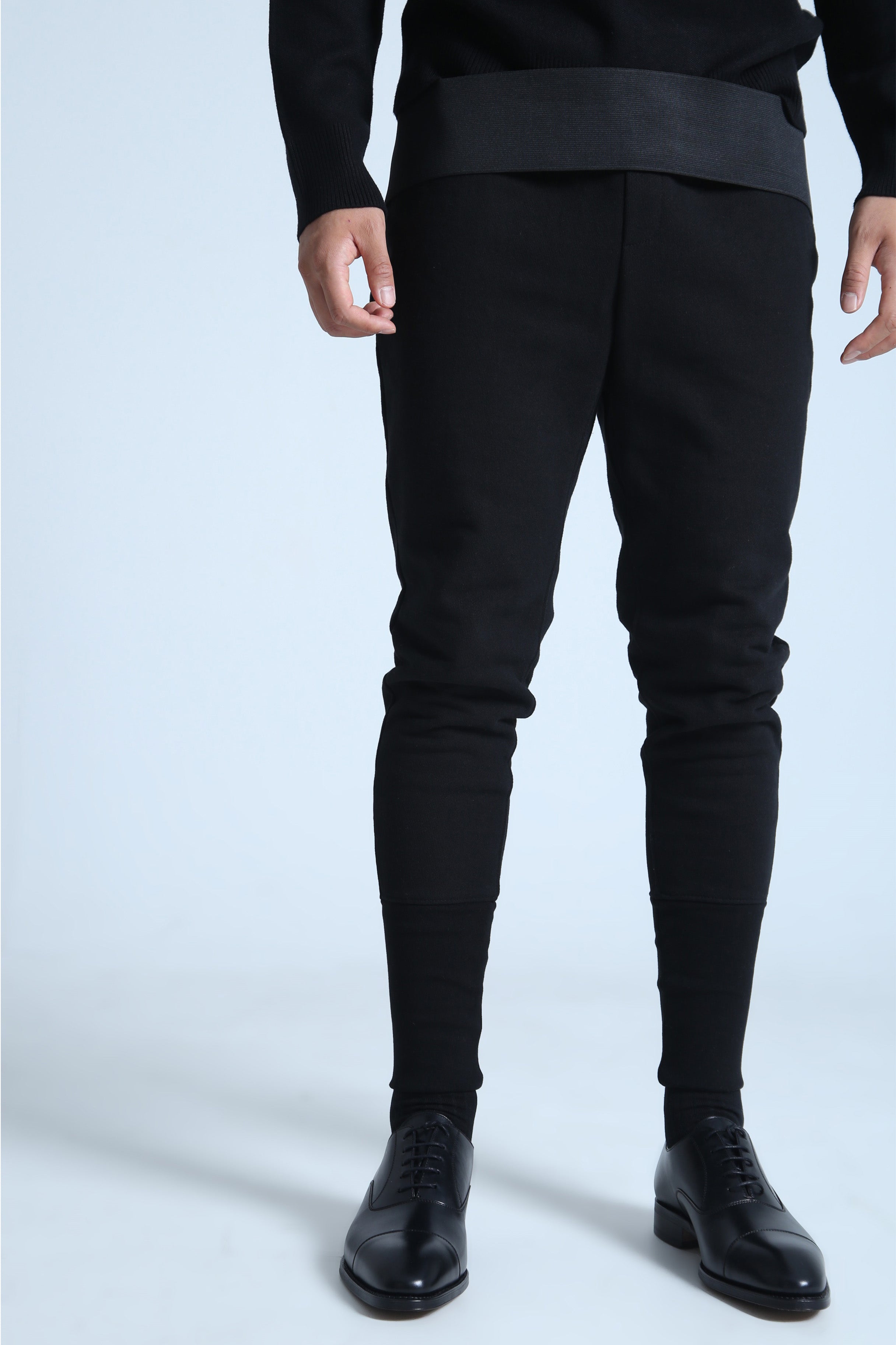 houte couture joggers "tucked-in"