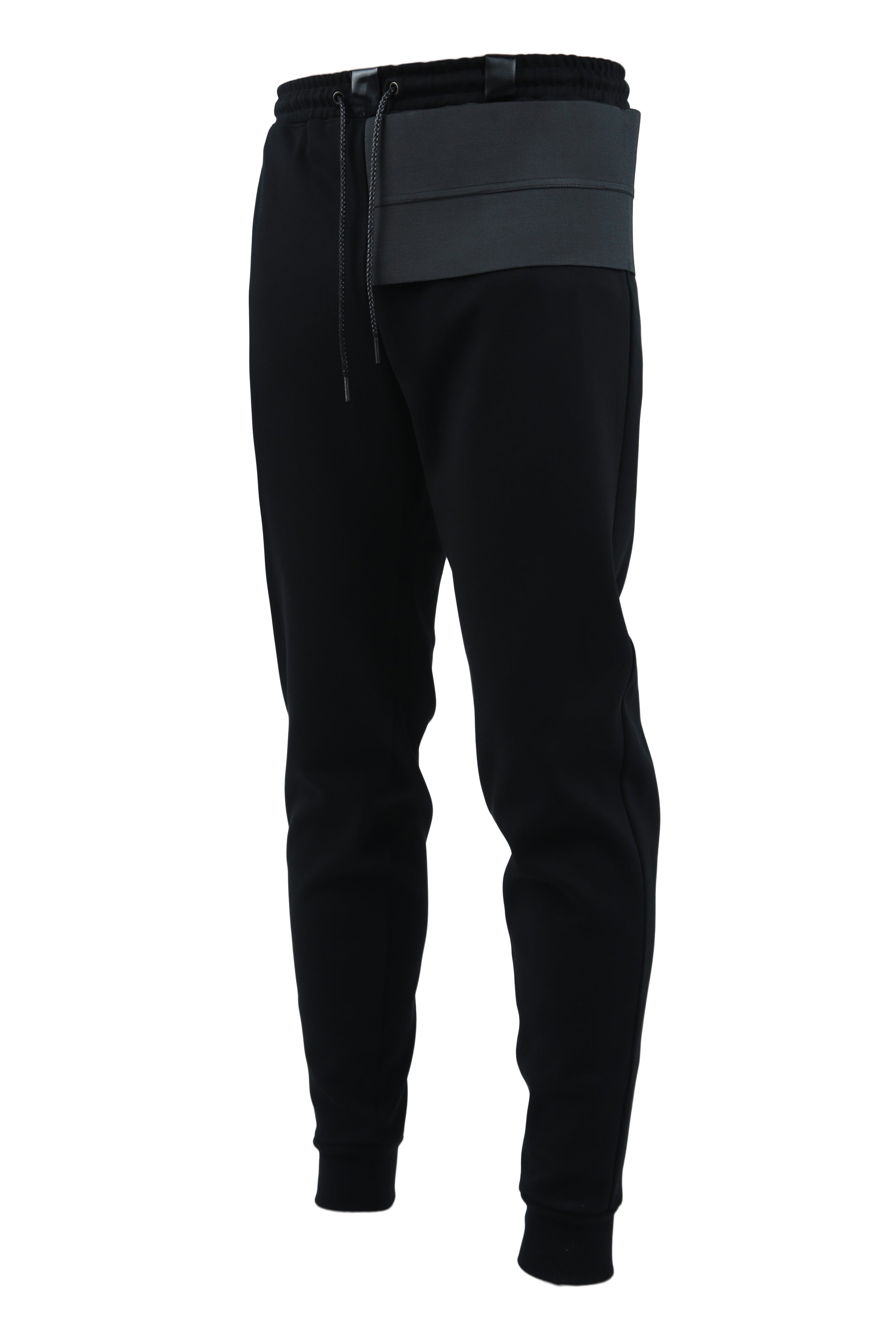 half cummerbund tapered joggers